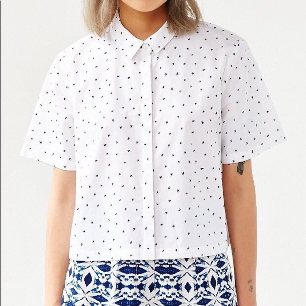 Native Youth Cropped Button Down